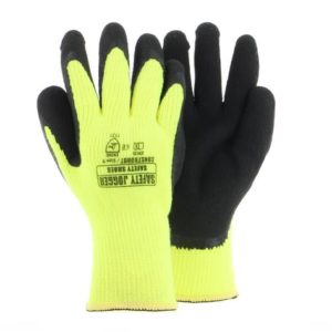 Construhot Warm Hi-Vis Safety Gloves by Safety Jogger Gloves (Pack of 12 Pairs)