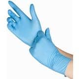 Aurelia Robust Blue Nitrile Examination Gloves Powder Free (Box of 100 Pairs)