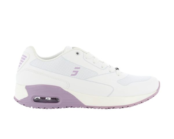 Ela Comfortable Trainer for Nurses in White with Lilac