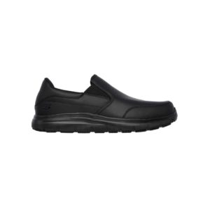 ‘Bronwood’ Flex Advantage, Slip-resistant Shoe in Black by Skechers For Work