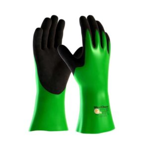 MaxiChem 56-635 Chemical Resistant Gloves in Green with Black Palm