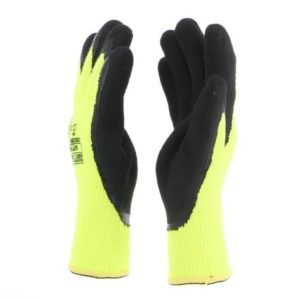 Construhot Warm Hi-Vis Safety Gloves by Safety Jogger Gloves (Pack of 12 Pairs)