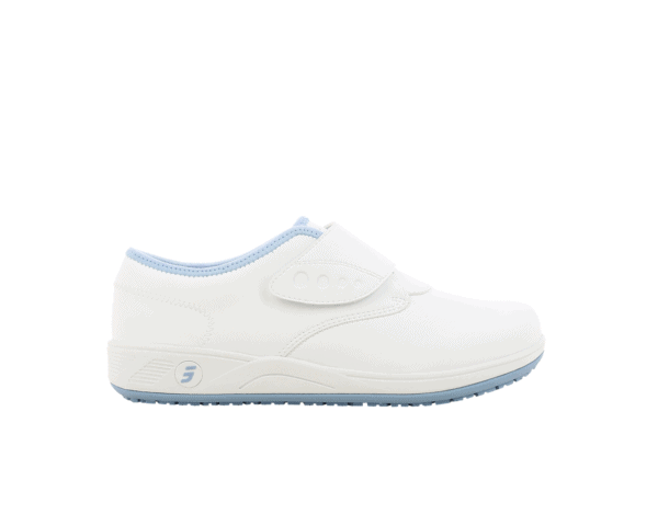 Eliane Shoe for Nurses in white with blue