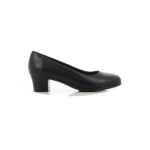 Oxypas ‘Juline’, Slip-on, Anti-slip, Comfortable, Black Court Shoe with Heel from Safety Jogger Professional