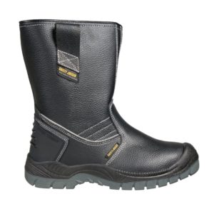 Bestboot Warm Lined Rigger Boot S3 SRC CI Unisex Black Leather Safety Boot by Safety Jogger