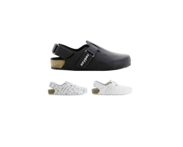 Oxypas Bio Oxy 'Bianca' Breathable Synthetic Leather & Cork Nursing Clog